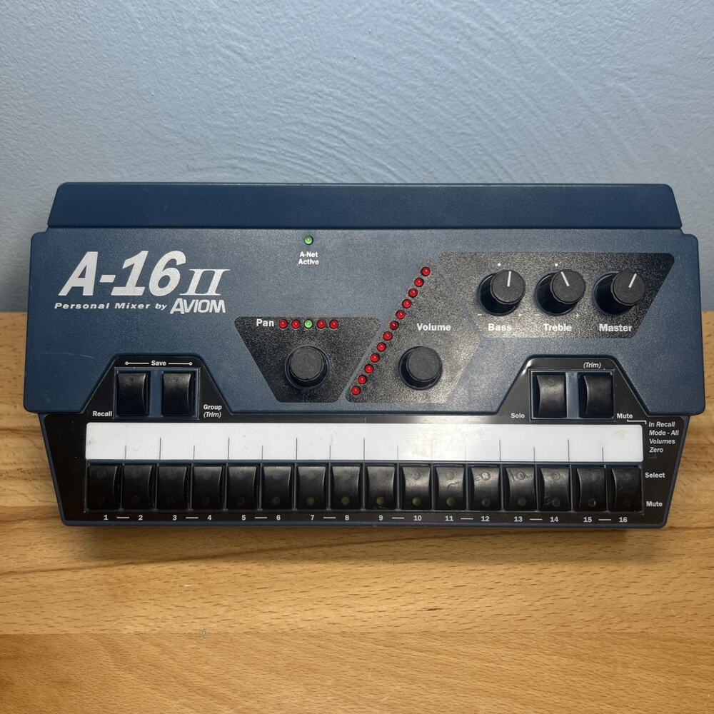 Aviom A-16 II Personal Mixer w/Mount - No Power Supply Untested
